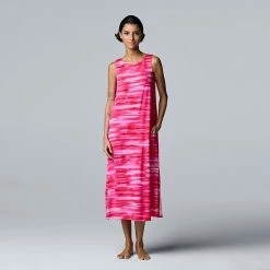 Women's Simply Vera Vera Wang Sleeveless Maxi Chemise Black Tie Dye 9 Women's Simply Vera Vera Wang Sleeveless Maxi Chemise Black Tie Dye -Simply Vera Vera Wang STORE unnamed file 3562