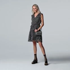 Women's Simply Vera Vera Wang Ruffle Tiered Chiffon Dress Petal Shadows -Simply Vera Vera Wang STORE unnamed file 3567