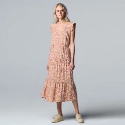 Women's Simply Vera Vera Wang Tiered Midi Dress Garden Ditsy 6 Women's Simply Vera Vera Wang Tiered Midi Dress Garden Ditsy -Simply Vera Vera Wang STORE unnamed file 3592