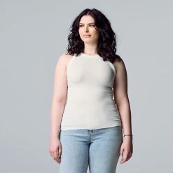 Simply Vera Vera Wang Essential Tank Beau Brown -Simply Vera Vera Wang STORE unnamed file 3603