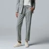 Women's Simply Vera Vera Wang Tapered Pull-On Drawstring Pants Grey Texture Plaid