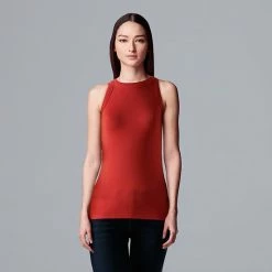 Simply Vera Vera Wang Essential Tank Beau Brown -Simply Vera Vera Wang STORE unnamed file 3613