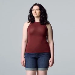 Simply Vera Vera Wang Essential Tank Beau Brown -Simply Vera Vera Wang STORE unnamed file 3615