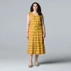 Women's Simply Vera Vera Wang Tiered Midi Dress Wide Soft Stripes
