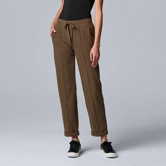 Women's Simply Vera Vera Wang Tapered Pull-On Drawstring Pants Grey Texture Plaid 4 Women's Simply Vera Vera Wang Tapered Pull-On Drawstring Pants Grey Texture Plaid - Image 4