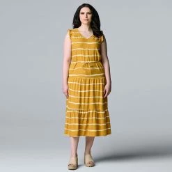 Petite Simply Vera Vera Wang Tiered Midi Dress Floral Field -Simply Vera Vera Wang STORE unnamed file 3640