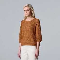 Women's Simply Vera Vera Wang Crochet Blouse Chalk Hill -Simply Vera Vera Wang STORE unnamed file 3670