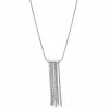 Simply Vera Vera Wang Silver Tone Long Fringe Chain Pendant Necklace