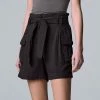 Women's Simply Vera Vera Wang Tie-Front Cargo Shorts Sierra Brick