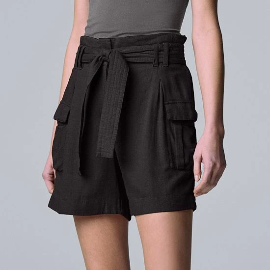 Women's Simply Vera Vera Wang Tie-Front Cargo Shorts Sierra Brick 3 Women's Simply Vera Vera Wang Tie-Front Cargo Shorts Sierra Brick - Image 3