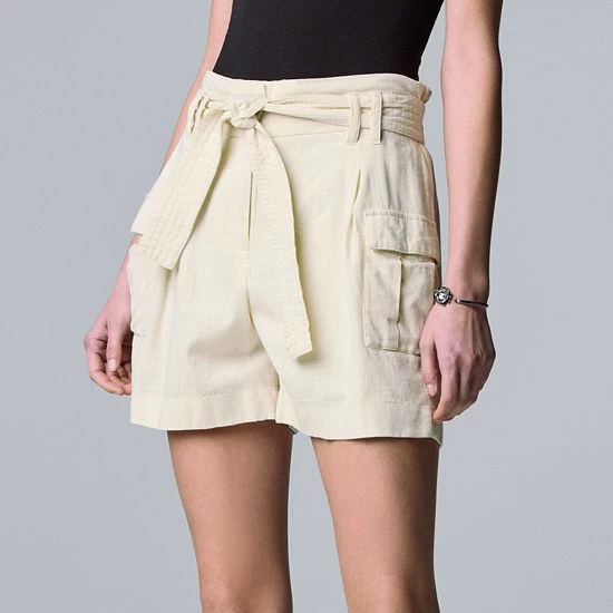 Women's Simply Vera Vera Wang Tie-Front Cargo Shorts Sierra Brick 4 Women's Simply Vera Vera Wang Tie-Front Cargo Shorts Sierra Brick - Image 4