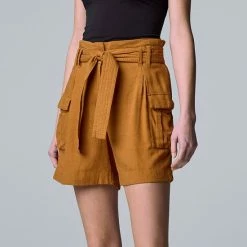 Women's Simply Vera Vera Wang Tie-Front Cargo Shorts Sierra Brick 9 Women's Simply Vera Vera Wang Tie-Front Cargo Shorts Sierra Brick -Simply Vera Vera Wang STORE unnamed file 3689