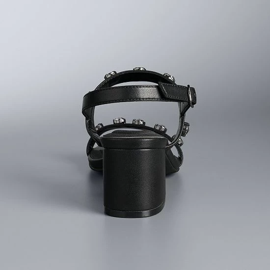 Simply Vera Vera Wang Danaa Women's Embellished Block Heel Sandals White 3 Simply Vera Vera Wang Danaa Women's Embellished Block Heel Sandals White - Image 3