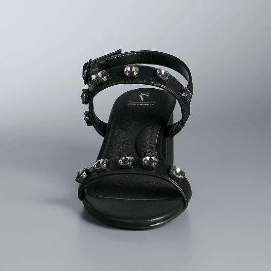 Simply Vera Vera Wang Danaa Women's Embellished Block Heel Sandals White 4 Simply Vera Vera Wang Danaa Women's Embellished Block Heel Sandals White - Image 4