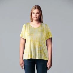 Plus Size Simply Vera Vera Wang Scoopneck Print Tee Soft Tiger -Simply Vera Vera Wang STORE unnamed file 3729