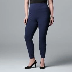 Plus Size Simply Vera Vera Wang Live-In High Rise Legging Heather Gray -Simply Vera Vera Wang STORE unnamed file 373