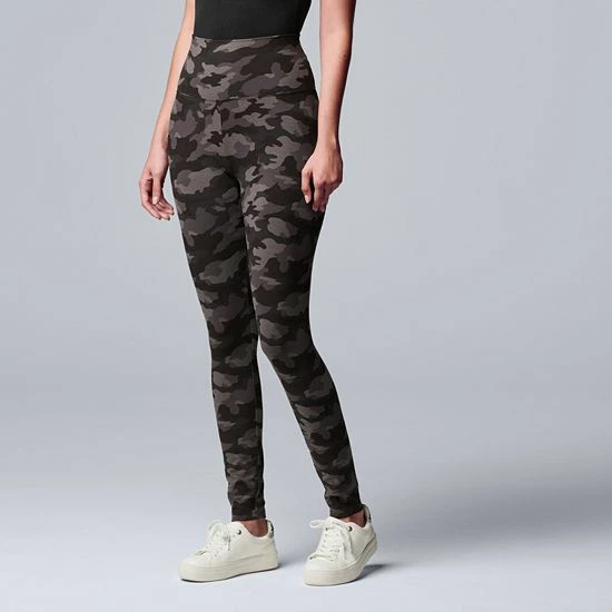Women's Simply Vera Vera Wang High Rise Live-In Print Leggings Black Tie Dye 1 Women's Simply Vera Vera Wang High Rise Live-In Print Leggings Black Tie Dye