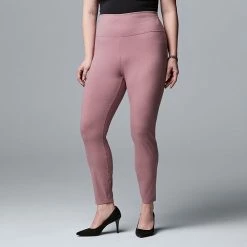 Plus Size Simply Vera Vera Wang Live-In High Rise Legging Heather Gray -Simply Vera Vera Wang STORE unnamed file 375