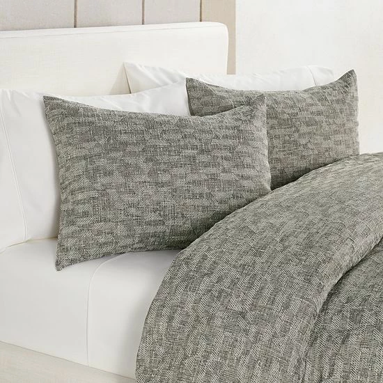 Simply Vera Vera Wang Dark Night Texture Duvet Set With Shams 2 Simply Vera Vera Wang Dark Night Texture Duvet Set With Shams - Image 2