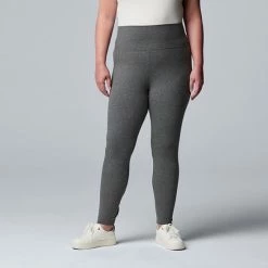 Plus Size Simply Vera Vera Wang Live-In High Rise Legging Heather Gray -Simply Vera Vera Wang STORE unnamed file 376
