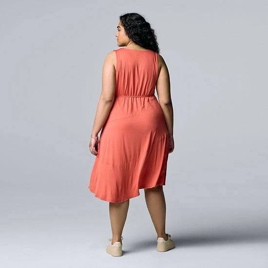 Plus Size Simply Vera Vera Wang Fit & Flare Tank Dress Vera Black 2 Plus Size Simply Vera Vera Wang Fit & Flare Tank Dress Vera Black - Image 2