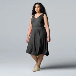 Plus Size Simply Vera Vera Wang Fit & Flare Tank Dress Vera Black 7 Plus Size Simply Vera Vera Wang Fit & Flare Tank Dress Vera Black -Simply Vera Vera Wang STORE unnamed file 3772