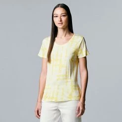 Women's Simply Vera Vera Wang Print Relaxed Fit Tee Sprinkle Texture
