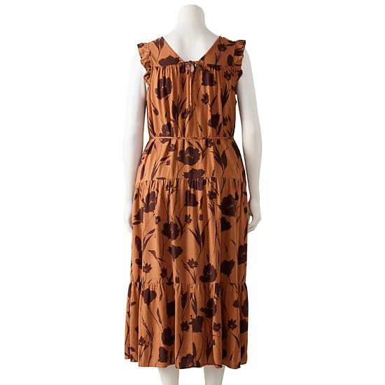 Plus Simply Vera Vera Wang Tiered Maxi Dress 2 Plus Simply Vera Vera Wang Tiered Maxi Dress - Image 2