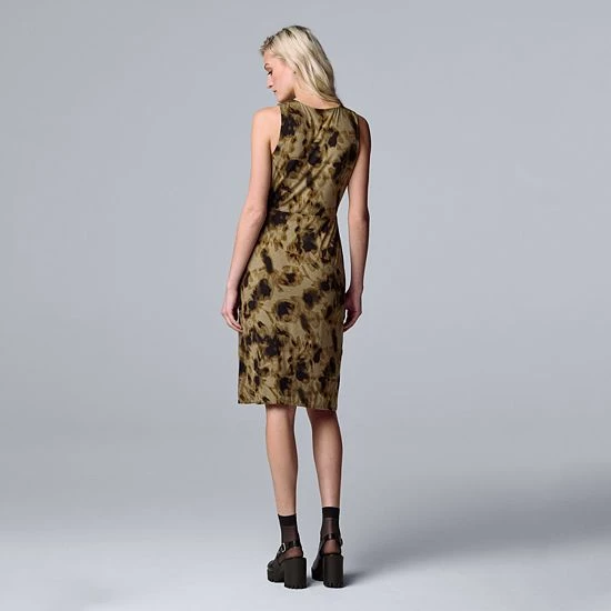 Women's Simply Vera Vera Wang Draped Midi Dress Red Kiss 2 Women's Simply Vera Vera Wang Draped Midi Dress Red Kiss - Image 2