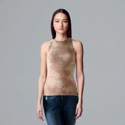 Petite Simply Vera Vera Wang Essential Tank Modern Stripe -Simply Vera Vera Wang STORE unnamed file 3947