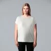Petite Simply Vera Vera Wang Dolman Short Sleeve Tee Vera Black