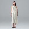 Women's Simply Vera Vera Wang Ruched Pleated Midi Dress Modern White
