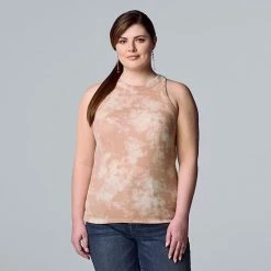 Plus Size Simply Vera Vera Wang Essential Tank Red Kiss