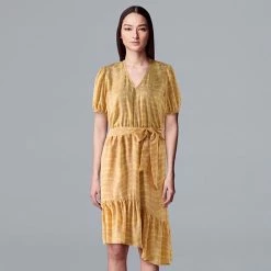 Women's Simply Vera Vera Wang Puff Sleeve Asymmetrical Dress