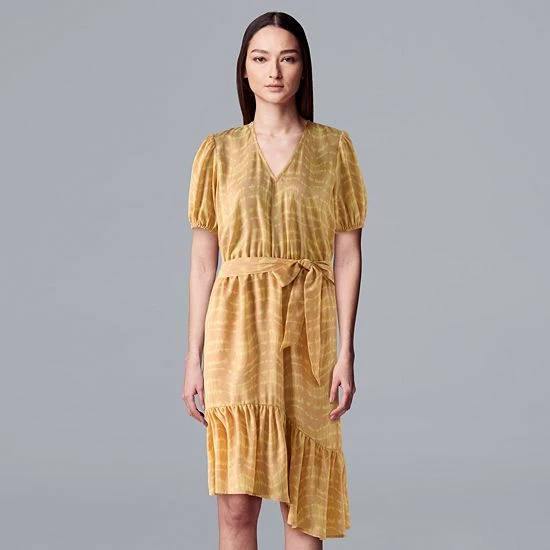 Women's Simply Vera Vera Wang Puff Sleeve Asymmetrical Dress 1 Women's Simply Vera Vera Wang Puff Sleeve Asymmetrical Dress