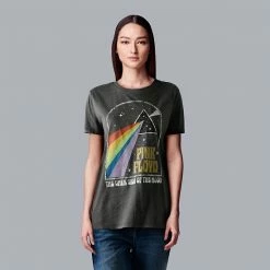 Women's Simply Vera Vera Wang Pink Floyd Prism Graphic Band Tee