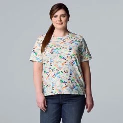 Plus Size Simply Vera Vera Wang Pride Graphic Tee