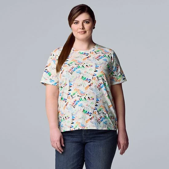 Plus Size Simply Vera Vera Wang Pride Graphic Tee 1 Plus Size Simply Vera Vera Wang Pride Graphic Tee