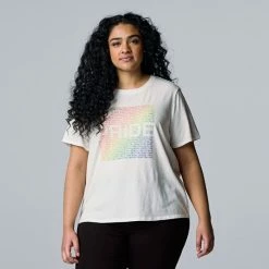 Plus Size Simply Vera Vera Wang Pride Graphic Tee