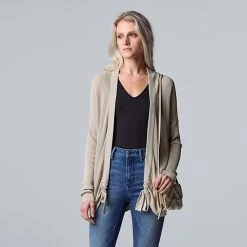 Women's Simply Vera Vera Wang Ruched Open-Front Cardigan Vera Black 11 Women's Simply Vera Vera Wang Ruched Open-Front Cardigan Vera Black -Simply Vera Vera Wang STORE unnamed file 459