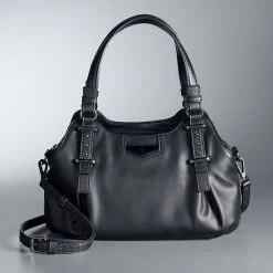 Simply Vera Vera Wang Buena Satchel Bag Black