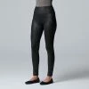 Women's Simply Vera Vera Wang High Rise Faux Leather Moto Leggings
