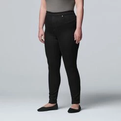 Plus Size Simply Vera Vera Wang Mid Rise All-Day Denim Legging Medium Wash -Simply Vera Vera Wang STORE unnamed file 560