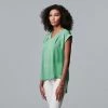 Women's Simply Vera Vera Wang V-Neck Top Floral Lace