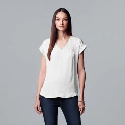 Women's Simply Vera Vera Wang V-Neck Top Floral Lace -Simply Vera Vera Wang STORE unnamed file 576
