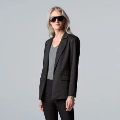 Women's Simply Vera Vera Wang Ponte Blazer Vera Black 11 Women's Simply Vera Vera Wang Ponte Blazer Vera Black -Simply Vera Vera Wang STORE unnamed file 591