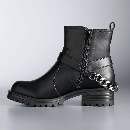 Simply Vera Vera Wang Sacapula Women's Moto Boots 2 Simply Vera Vera Wang Sacapula Women's Moto Boots - Image 2