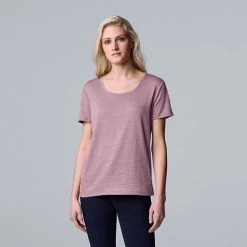 Women's Simply Vera Vera Wang Relaxed Fit Textured Tee Lilac Bush 23 Women's Simply Vera Vera Wang Relaxed Fit Textured Tee Lilac Bush -Simply Vera Vera Wang STORE unnamed file 676
