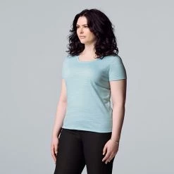 Women's Simply Vera Vera Wang Relaxed Fit Textured Tee Lilac Bush 29 Women's Simply Vera Vera Wang Relaxed Fit Textured Tee Lilac Bush -Simply Vera Vera Wang STORE unnamed file 682