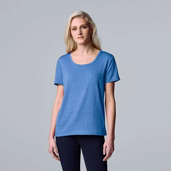 Women's Simply Vera Vera Wang Relaxed Fit Textured Tee Lilac Bush 17 Women's Simply Vera Vera Wang Relaxed Fit Textured Tee Lilac Bush - Image 17